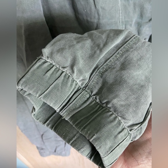 C&C California Women’s Size XL Sage Green Linen Blend Jogger Pants 4 Pockets - Picture 2 of 8
